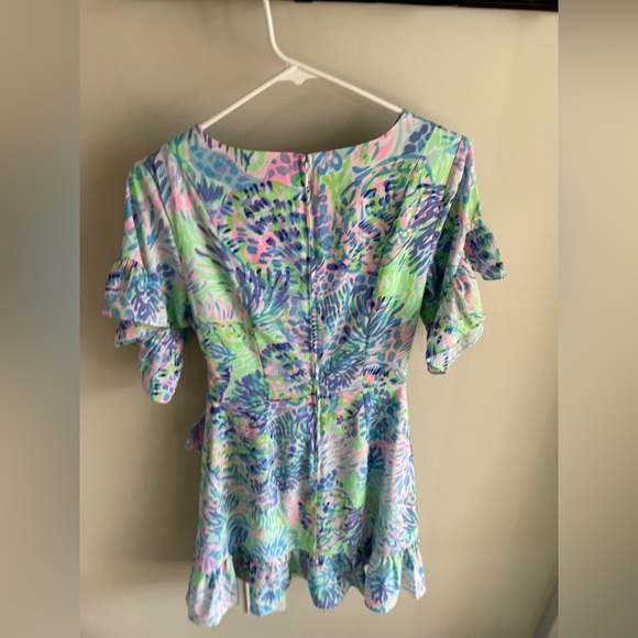 Lilly Pulitzer Darlah Stretch Dress - Blue/Green/Pink - Size 2 - Picture 11 of 13